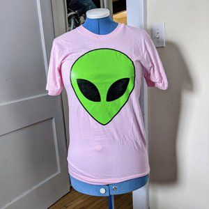 Pink American Apparel Alien T-shirt - Small